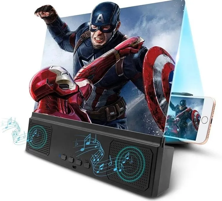 Imagen 2 de 5 de Amplificador De Pantalla De Imagen Lupa Celular 3d Bluetooth