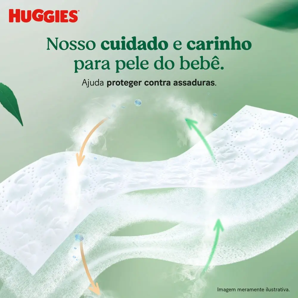 Huggies Fralda Descartável Premium Natural Care RN 34 Unidades