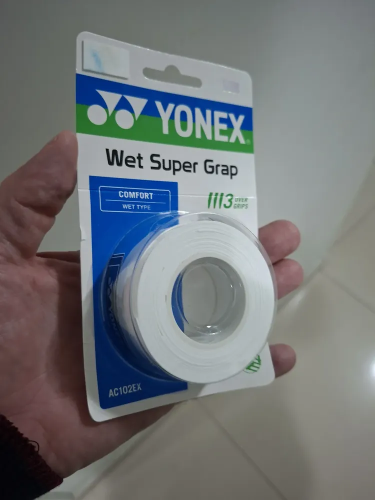 Pote De Grip Yonex Super Grap con 36 Unidades Cor Branco