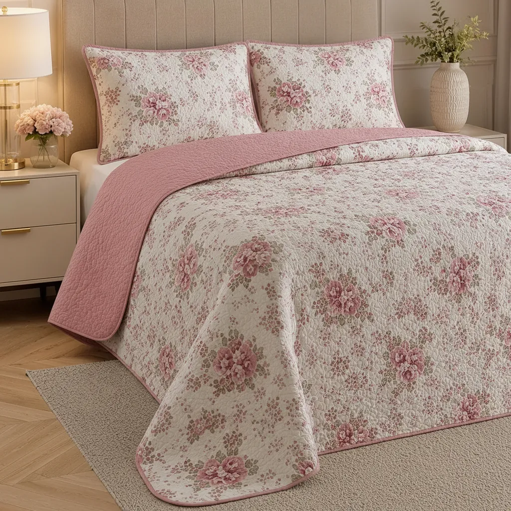 Cobre Leito Casal 3 Pçs Microfibra Colcha Dupla Face Oferta