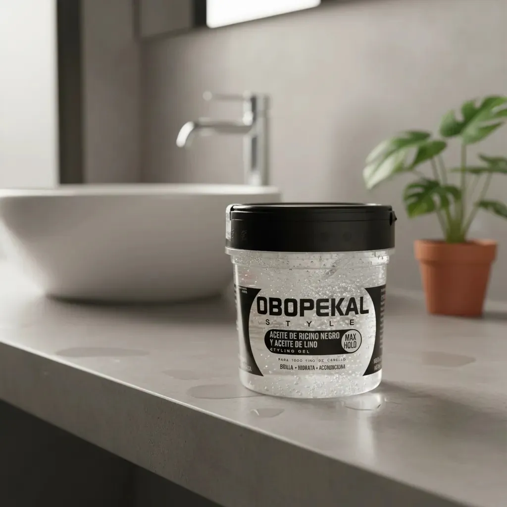 Gel Fijador Obopekal Aceite Ricino Y Lino Max Hold 473ml
