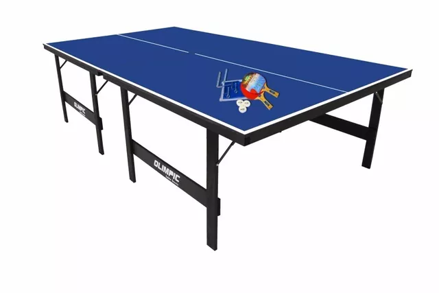 Mesa de ping pong mdp 15mm 1087 klopf cor preta c/ rodas, suporte E rede +  kit Raquetes e Bolinhas 5055