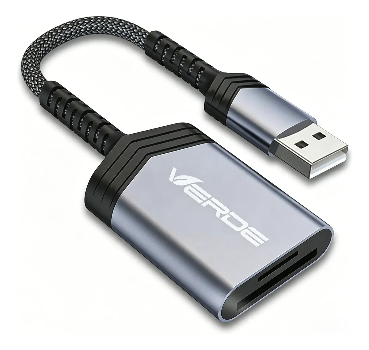 Leitor De Cartão Verde De Memória Usb 3.0 Para Sd + Tf