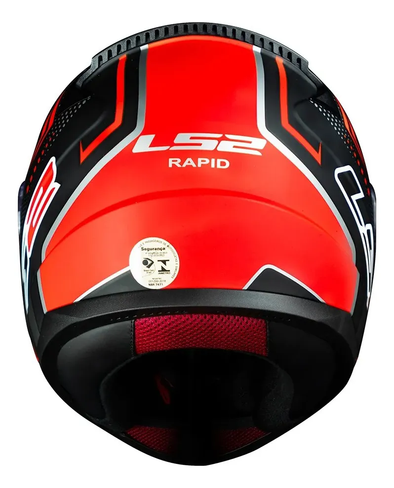 Capacete Ls2 Ff353 Doom Vermelho 62 Vermelho Monocolor Brilhante 62 - Imagem 4
