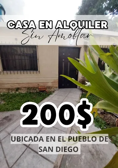 Se Alquila Casa Sin Amoblar En El Pueblo De San Diego 