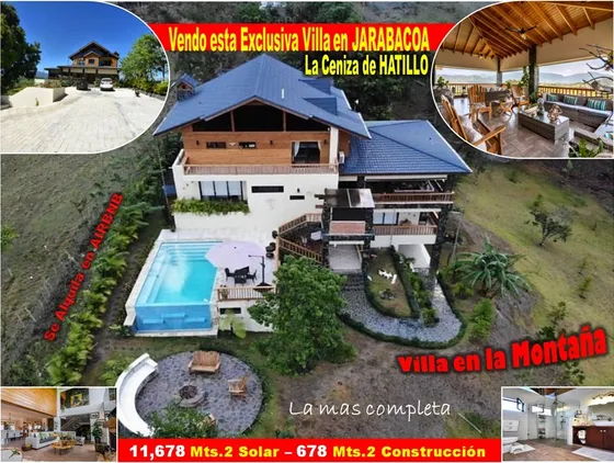 Vendo Exclusiva Villa 2 Niveles,amueblada, Jarabacoa, 678 Mts.2, En El Sector La Ceniza De Hatillo, Colindante Con Buena Vista Y 11,635 Mts.2 De Solar