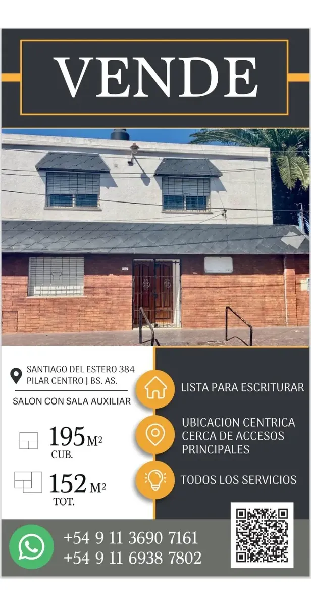 Terreno Con Construcción (salón).