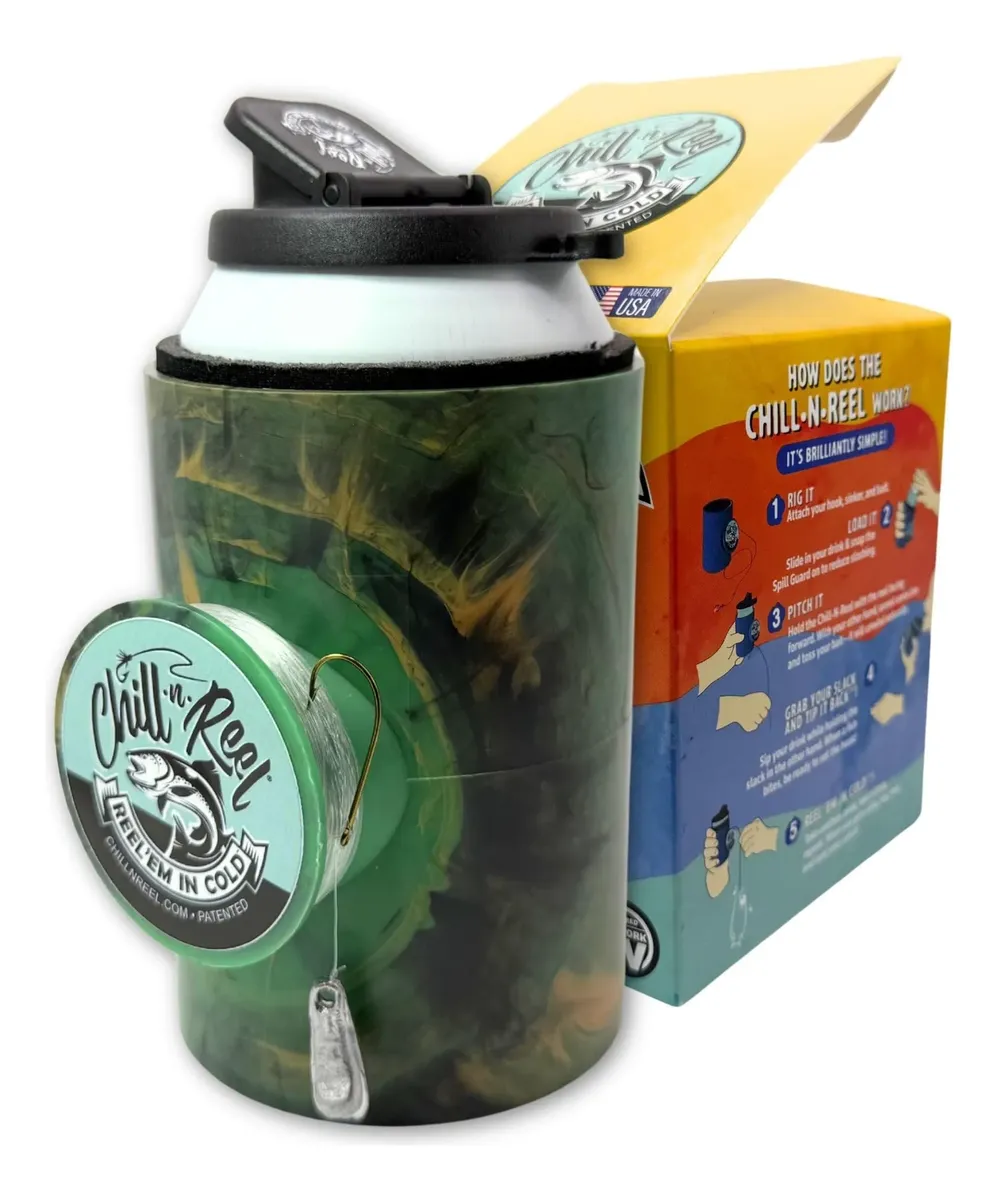 Fishing Can Cooler Chill-N-Reel porta lata pesca caña regalo papá Mercado Libre