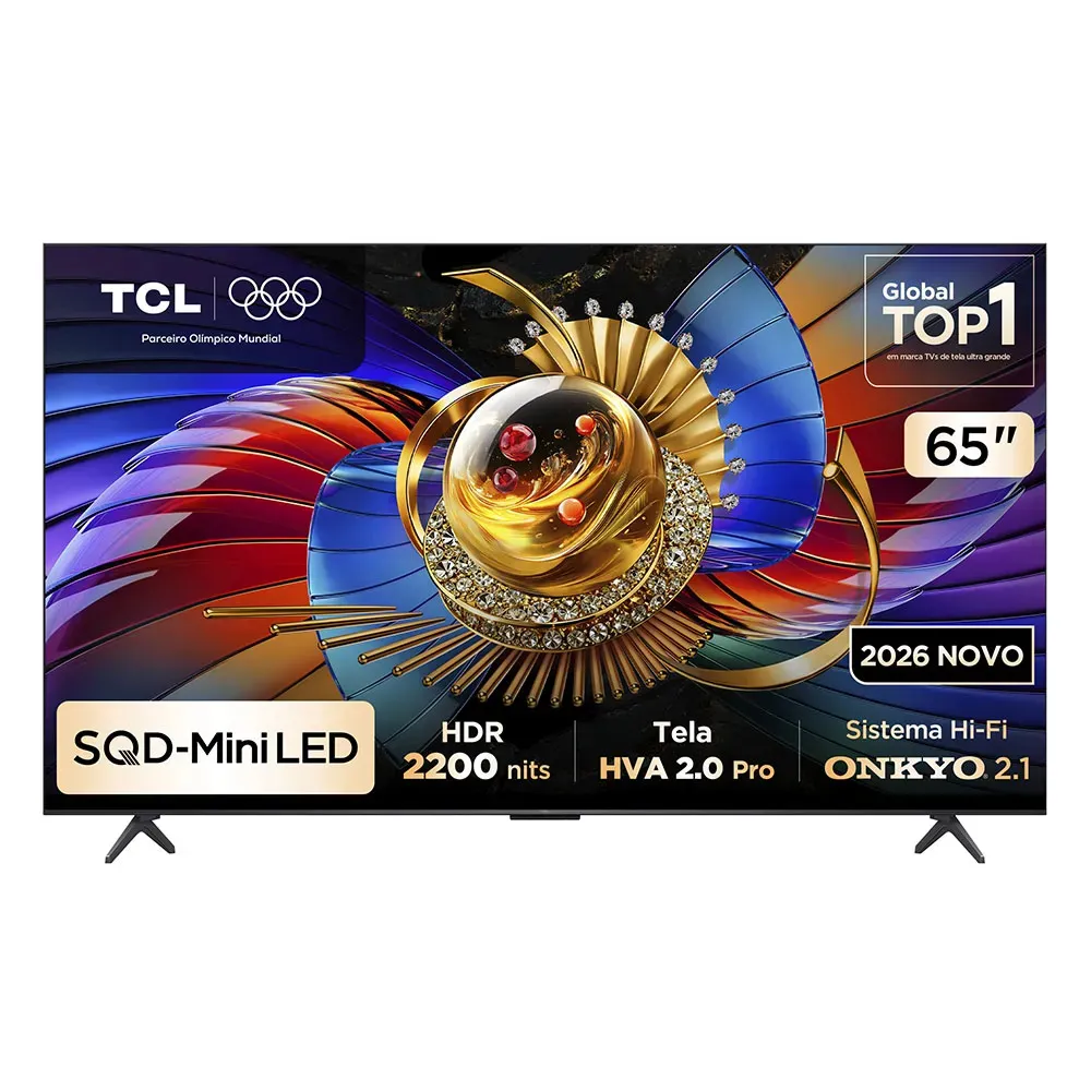 Smart TV TCL 65 Polegadas SQD-Mini LED 4K Q7D Pro WiFi Bluetooth Google TV HDR10+ 144 Hz 65Q7DPRO