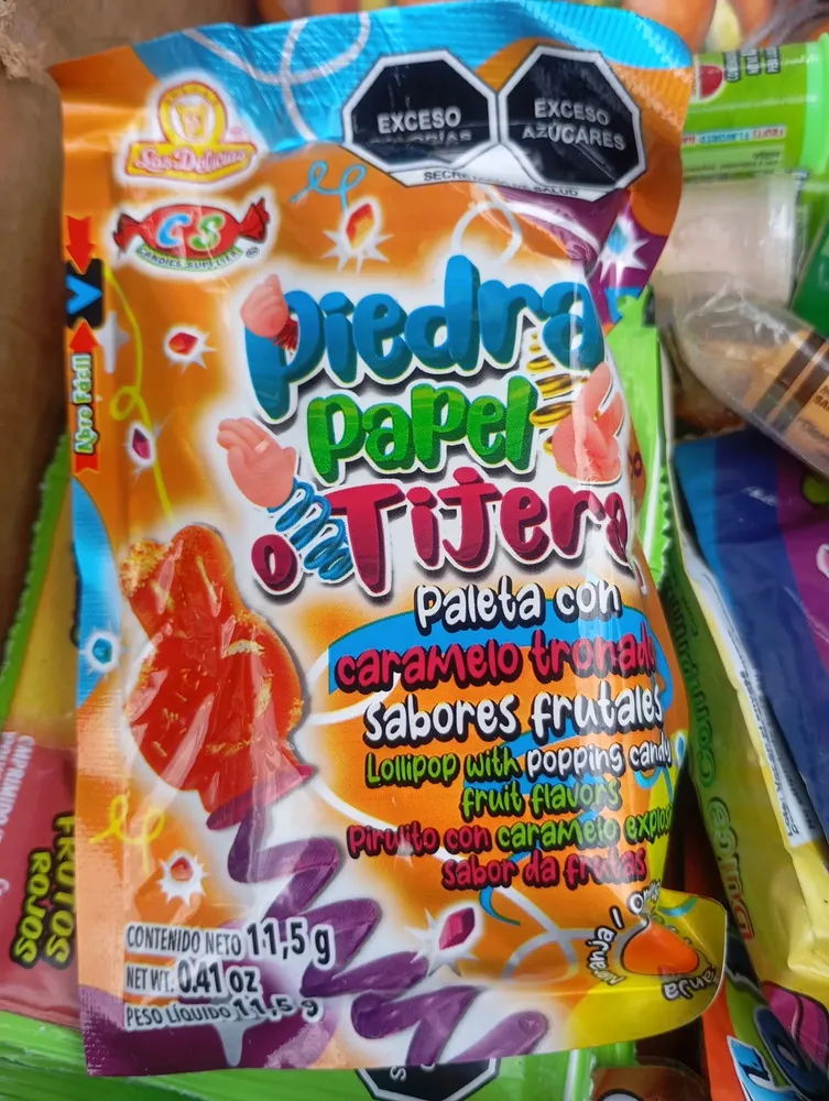 Piedra Papel O Tijera 30 Pzas Paleta Con Caramelo Tronador | MercadoLibre