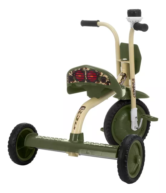 Triciclo Motoca Kemotoca Kendy - Suporta 25kg - C/ Empurrador, Apoio para  os Pés, Protetor Lateral e Par