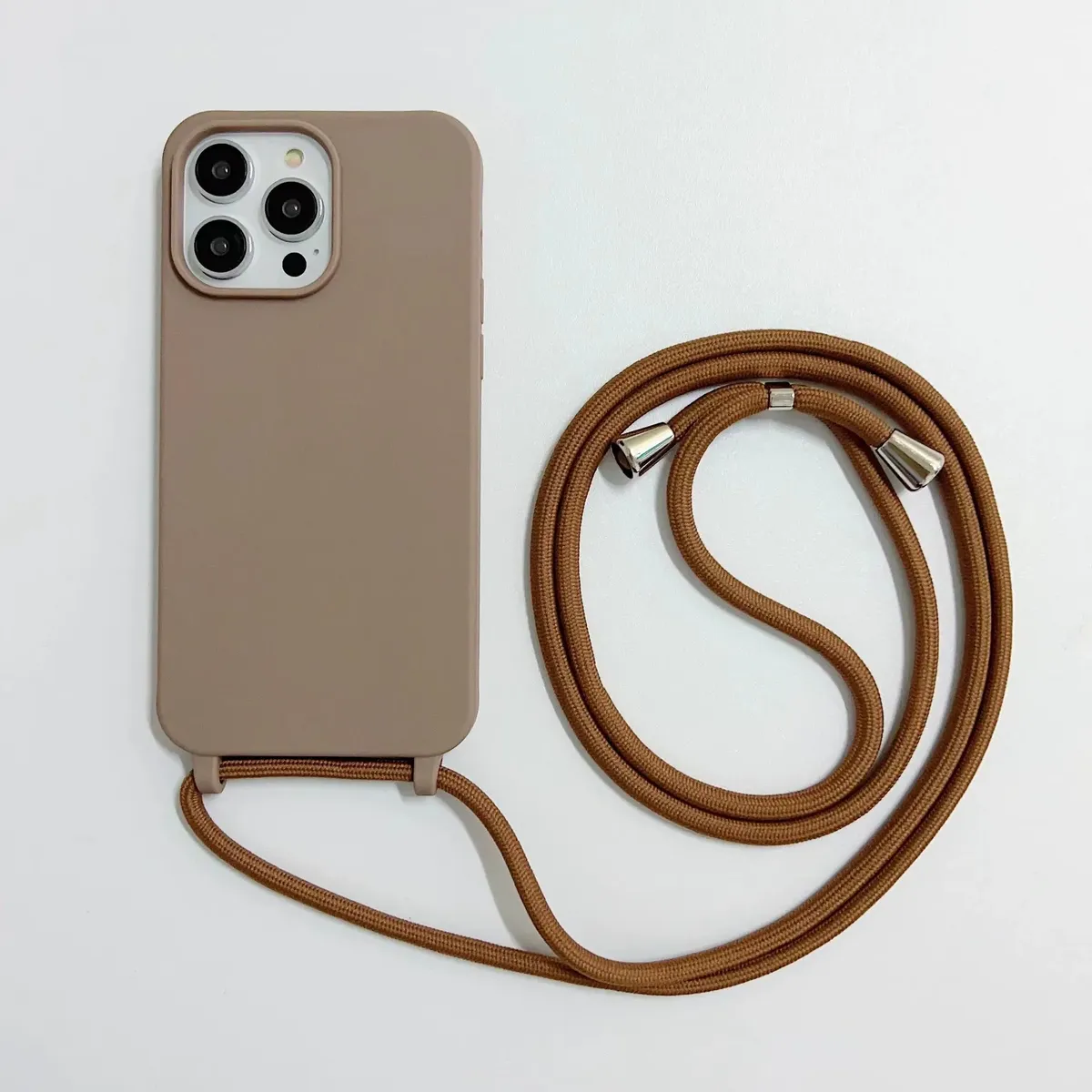 Capa Capinha Silicone Com Alça Cordão P Pescoço Para iPhone