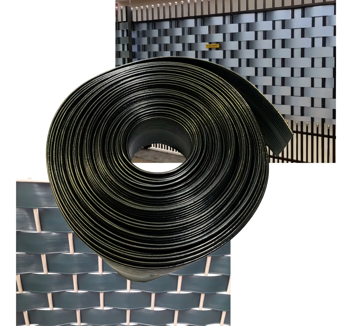 Fita PVC Preta 25 e 50m WL Ornamentos Fechamento Grades e Portões