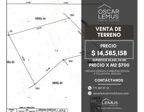 Excelente Terreno En La Entrada De Pachuca