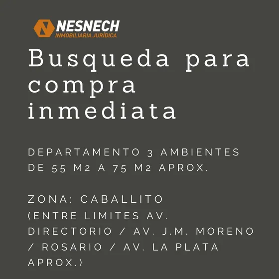 Busqueda Departamento 3 Ambientes Al Frente En El Barrio De Caballito - Se Solicita A Dueño