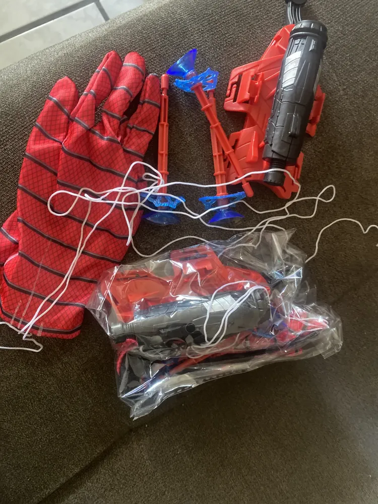 Pack De 2 Guantes Lanza-Telarañas De Spiderman – Con Dardos De Ventosa Y Cuerda, Para Niños De 3 A 12 Años, Juego De Rol Y Exterior