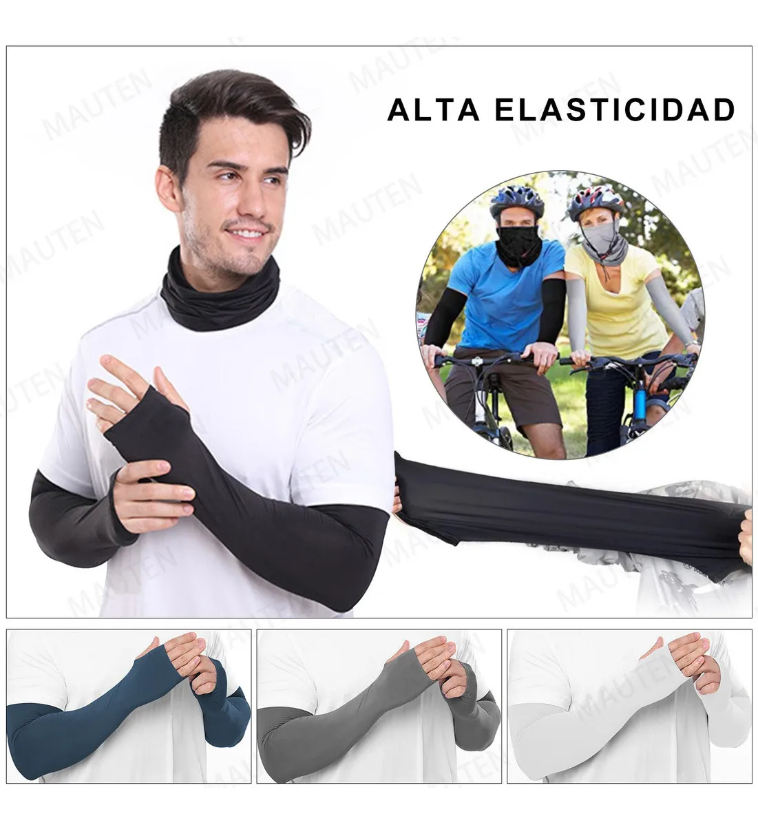Ki Km 4 Pares Bandana E Mangas De Braço Esportivas — foto 3