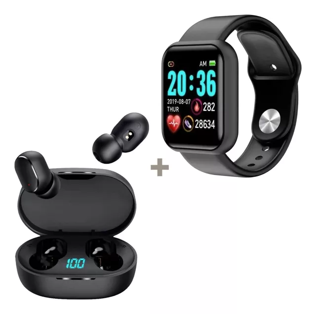 Relogio Inteligente Smartwatch D20 Shock Sport Bluetooth - Preto
