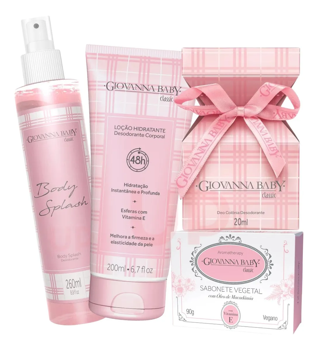 Giovanna Baby Classic Body Splash, Deo Colonia, Loção Hidratante E Sabonete