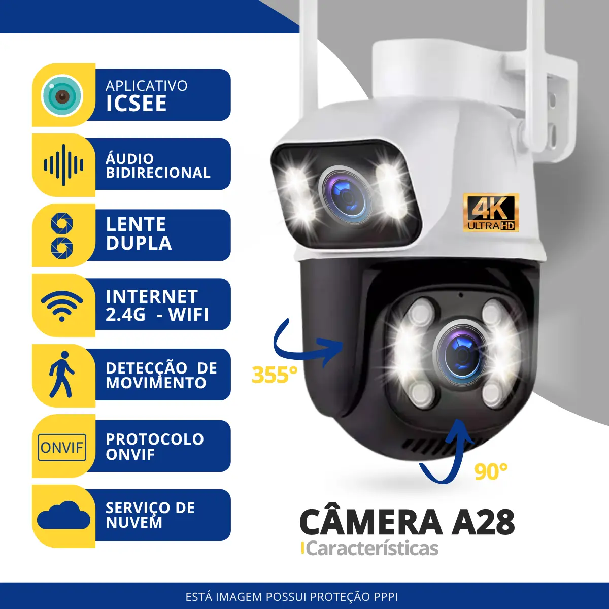 Câmera de Segurança IP Externa WiFi A28 — foto 3
