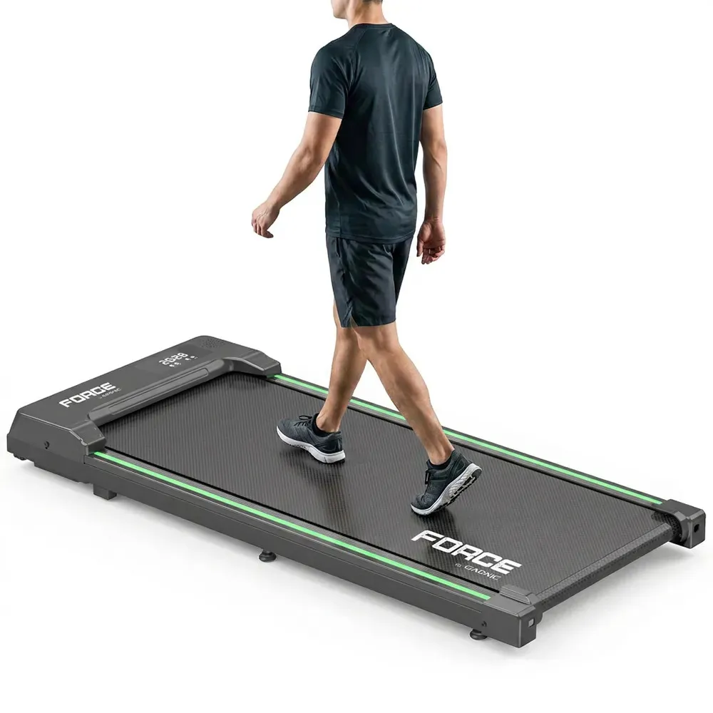 Cinta caminadora eléctrica force by gadnic ultra slim con control remoto plegable hogar motor brushless