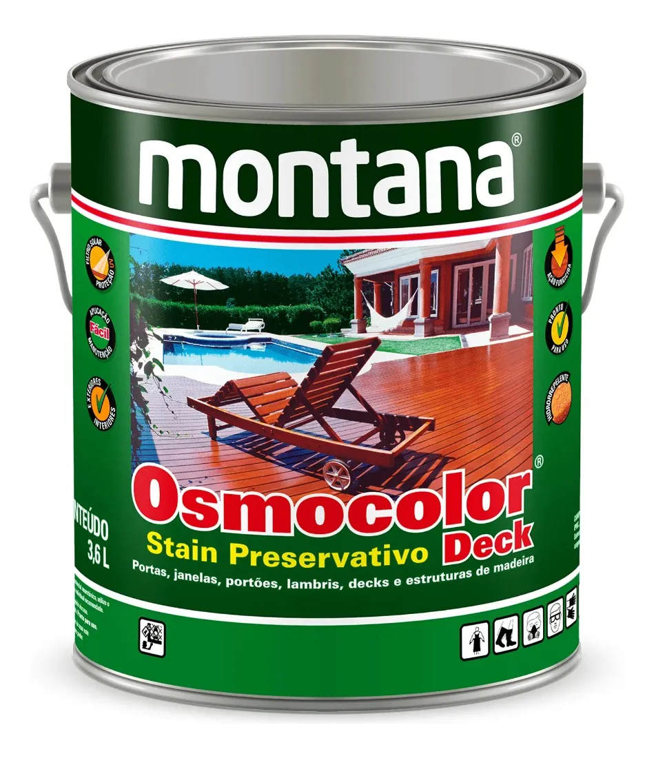 Osmocolor Montana Uv Deck 3,6lt Castanho Acabamento Acetinado