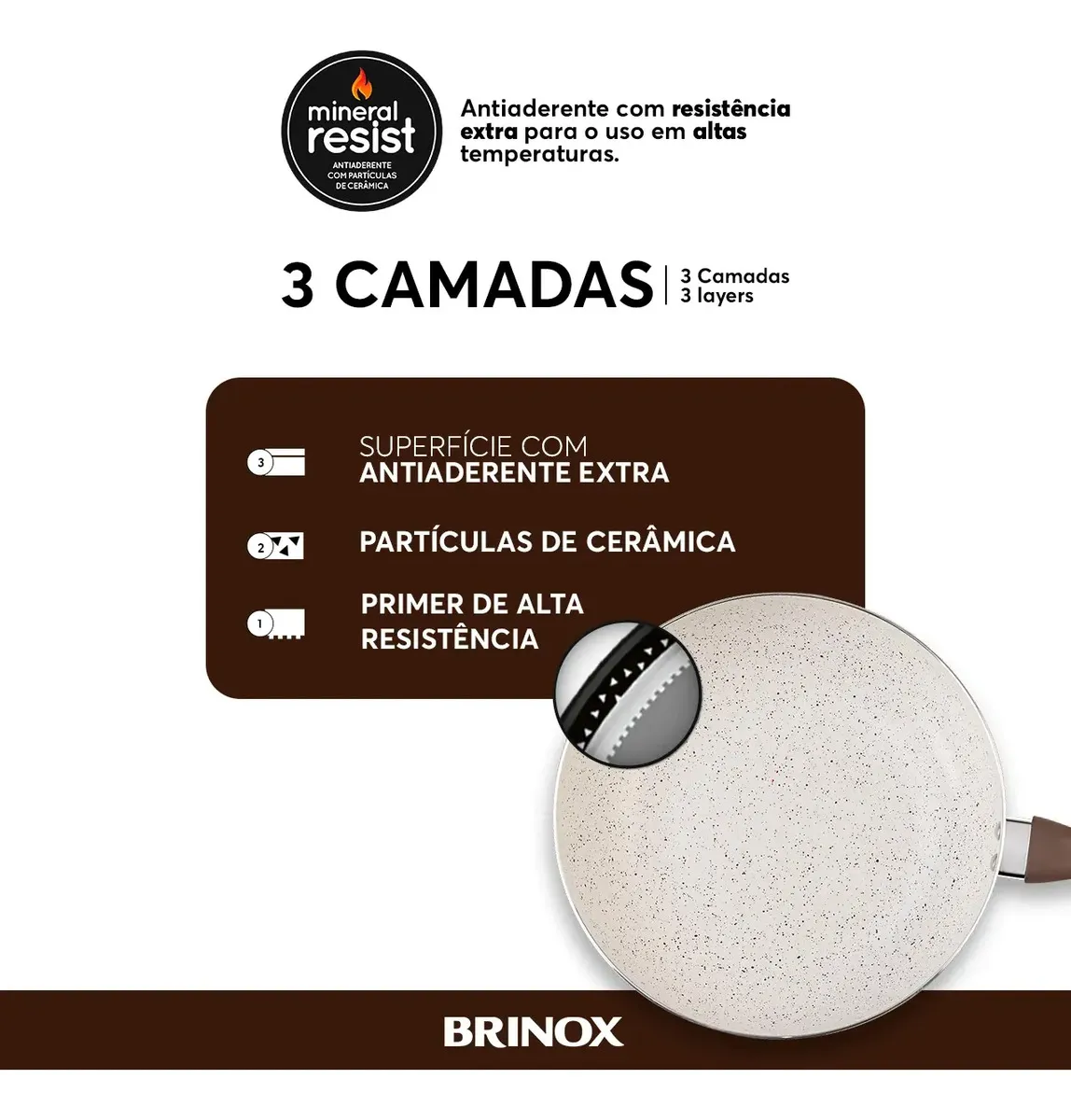 Conjunto de Panelas 8 Peças Ceramic Life Smart Plus Vanilla da Brinox — foto 7