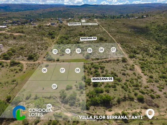 Terrenos En Venta Villa Flor Serrana, Tanti, Cordoba