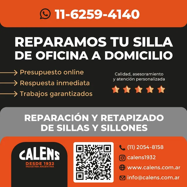 Reparación Service De Sillas De Oficina A Domicilio Calens