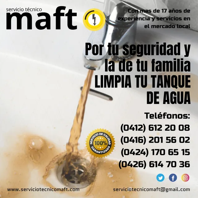 Limpieza Desinfección De Tanques De Agua Caracas