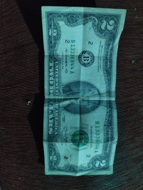 Billete De Dos Dólares Antiguo 