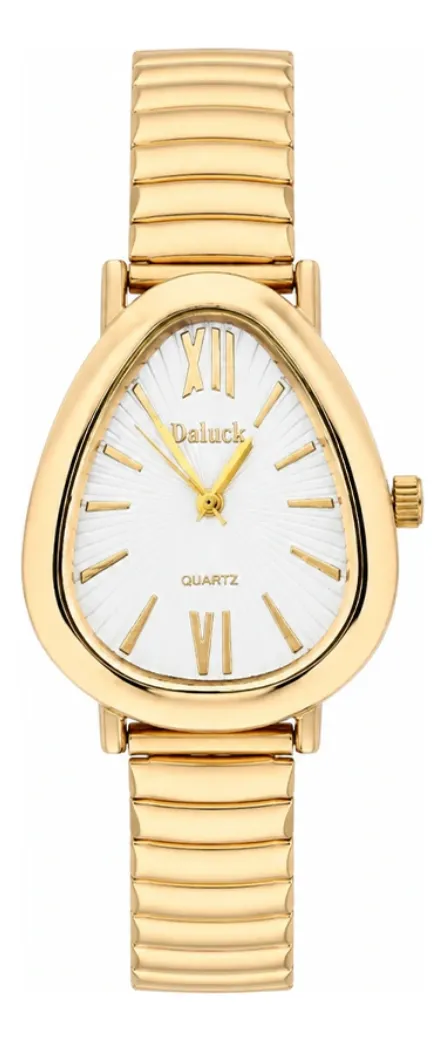 Relógio De Pulso Feminino Premium Aço Bracelete Tulipa Moda