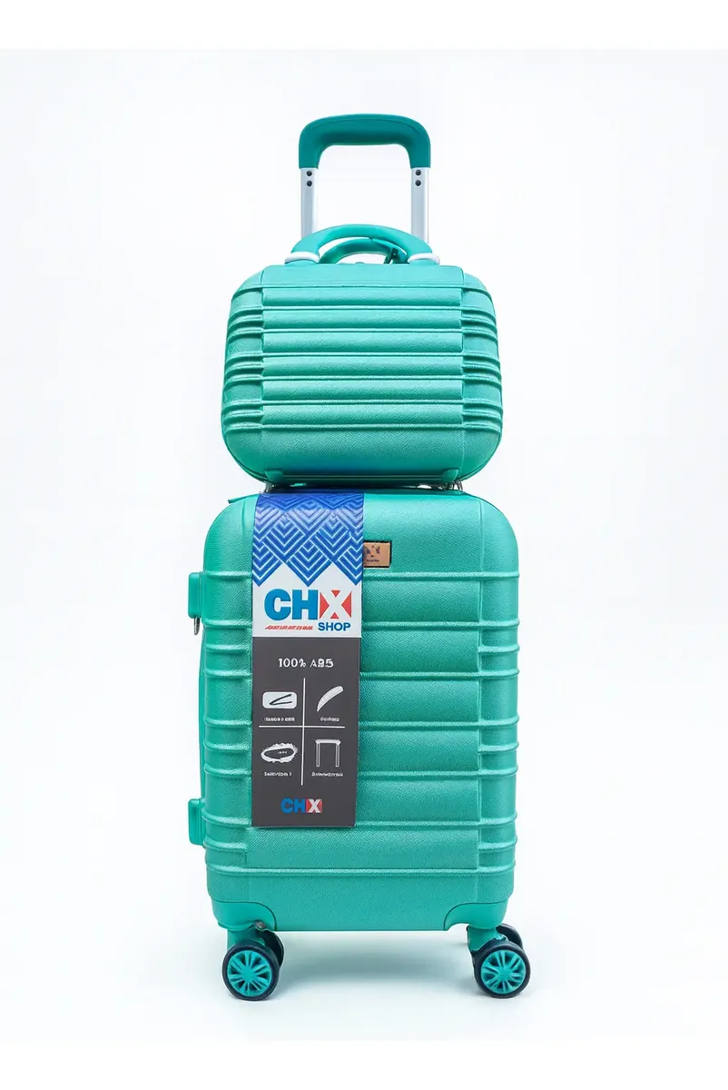 Kit 2 Malas de Viagem – 10 e 23 Kg, Padrão ANAC, Cadeado com Senha, Apoio Lateral e Rodas 360° -Emborrachadas