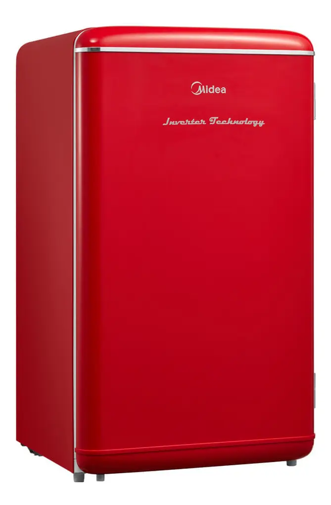 Frigobar Retrô Vermelho 93l Inverter Bivolt Midea Vermelho
