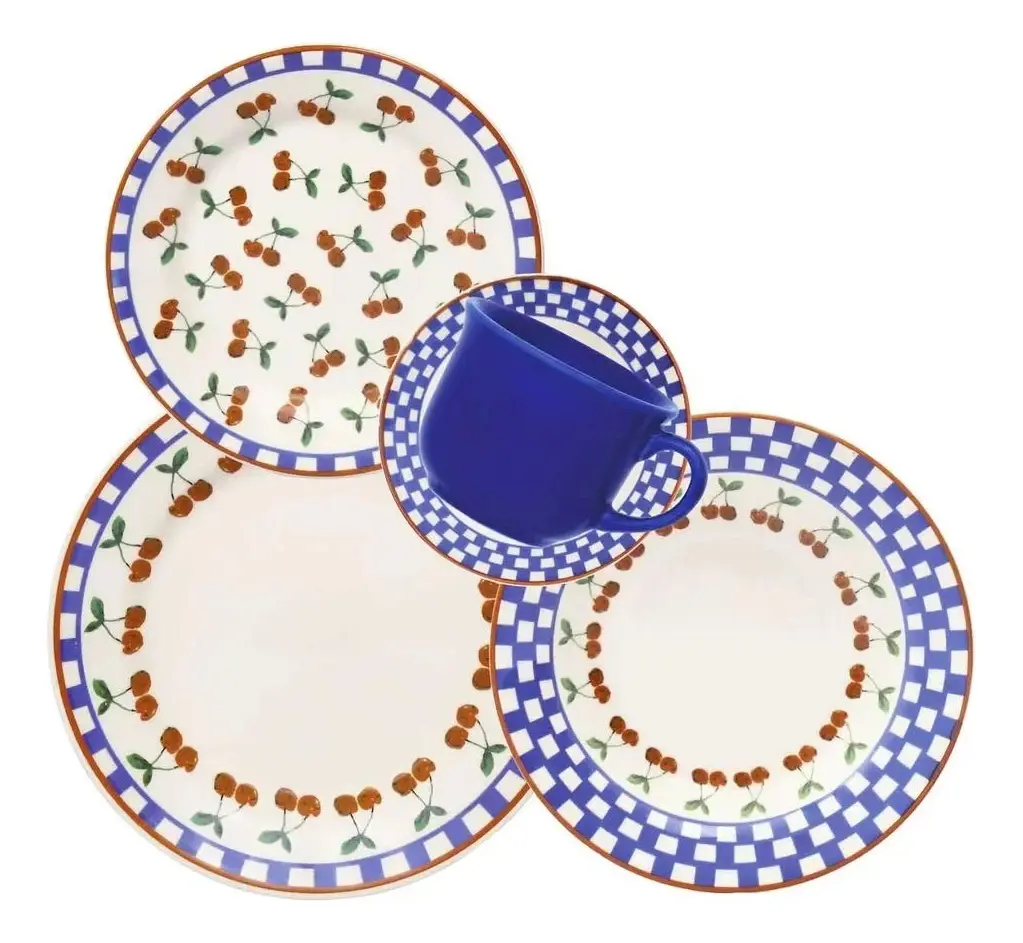 Aparelho De Jantar/cha 20pcs Jardim De Cerejas Biona