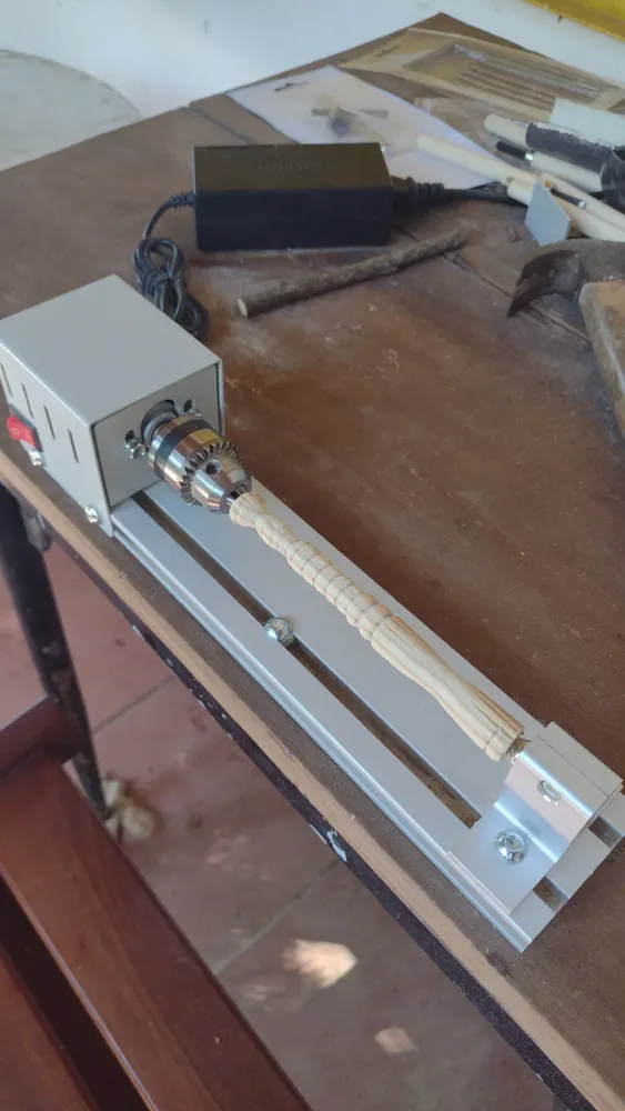 Mini Torno mecânico portatil 70mm max serra lamina 50mm Titanium