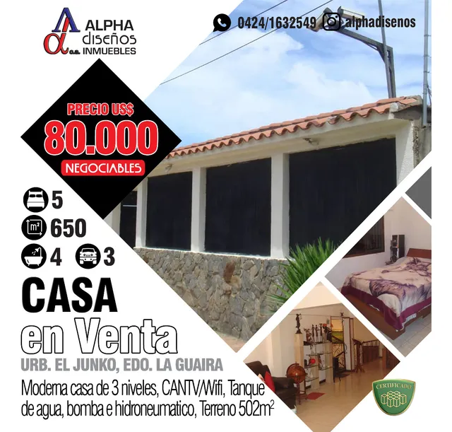 Casa En El Junko Country Club Con Todos Los Servicios Excelente Inversion