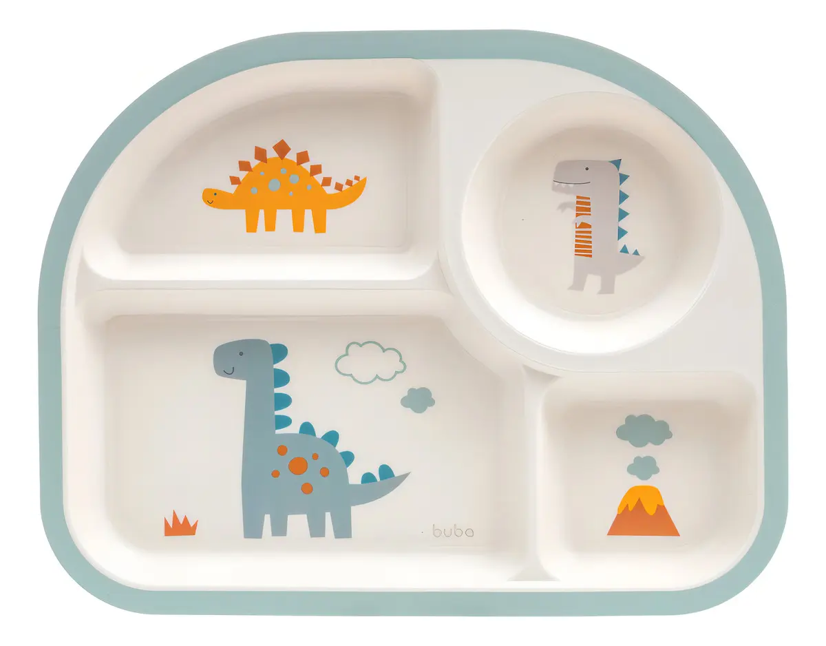 Prato infantil com divisória Magic Dino