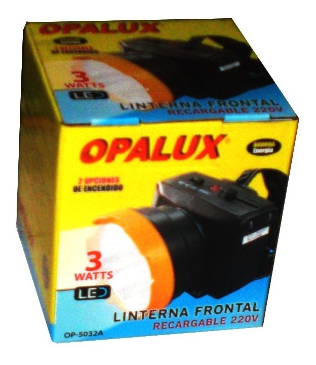 LINTERNA FRONTAL LED RECARGABLE 3W OPALUX OP-5032A - ir electronics