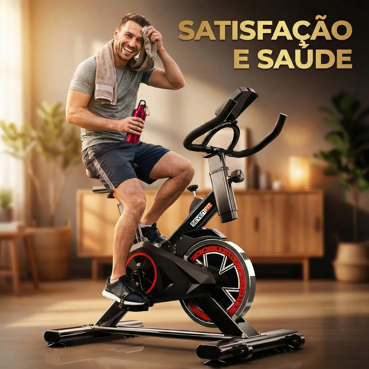 Bicicleta Ergométrica Spinning SevenFit 6kg com Monitor Cardíaco