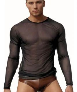 Remera transparente negra hombre hotsell