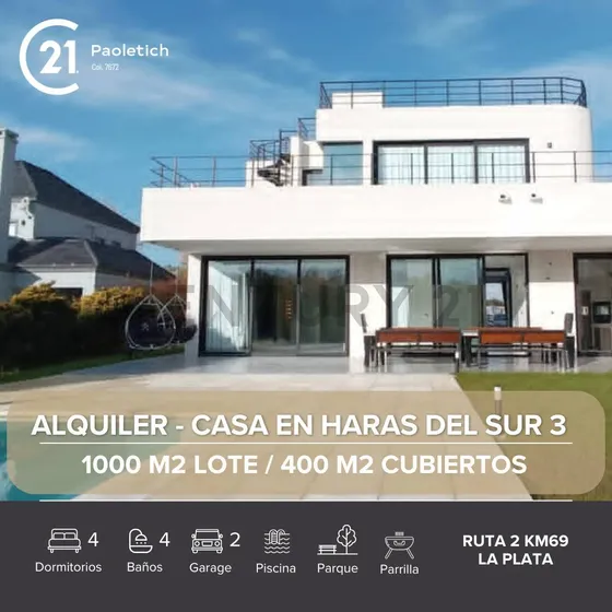 En Alquiler Casa Haras Del Sur 3