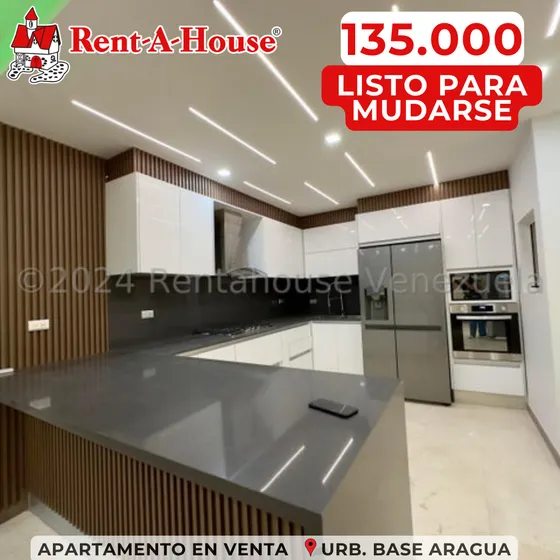 Apartamento En Venta De 112 Mts2 En Base Aragua Maracay Equipado Y Conectado A Pizo Y Con Planta Piso Alto 24-24378 Mmarin 