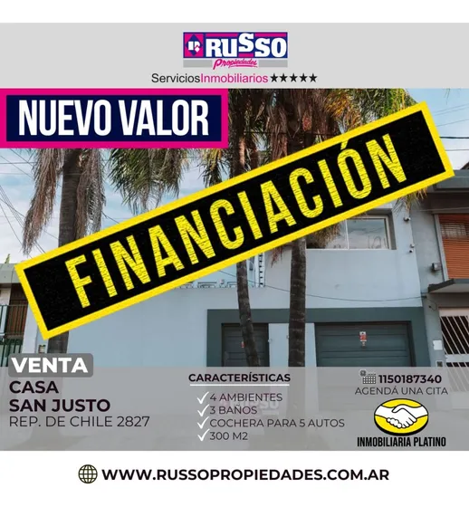 Venta Casa 4 Ambientes San Justo