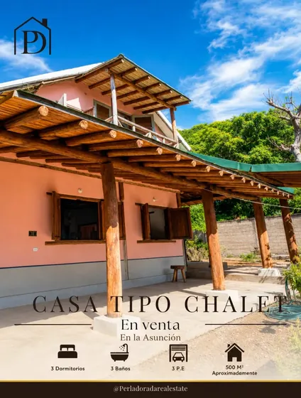 Perla Dorada Real Estate Ofrece En Venta Hermosa Casa Tipo Chalet, Ubicada En La Asunción, Isla De Margarita. Esta Hermosa Propiedad Cuenta Con Un Estilo Rústico Y Acogedor, Amplios Espacios Y Una