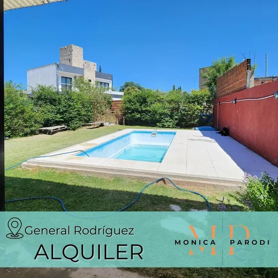 Casa En Alquiler General Rodríguez  Piscina Y Amplio Parque