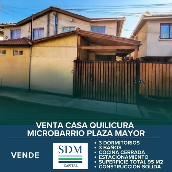 Venta Casa Quilicura - 3 Hab 3 Baños - Sector Residencial