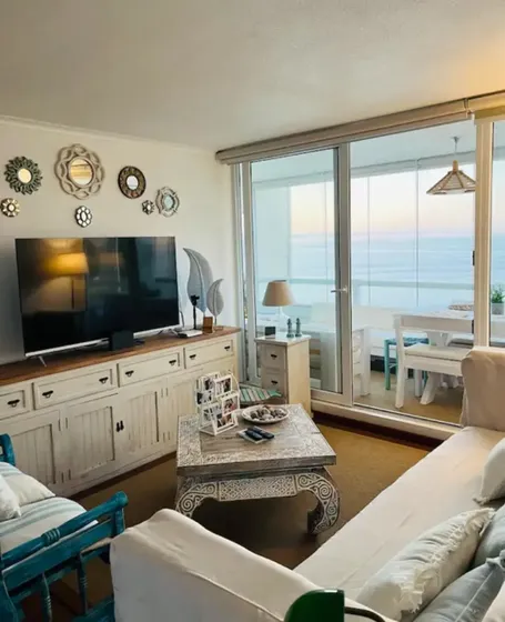 Hermoso Departamento Vista Insuperable Al Mar Costa Quilen.