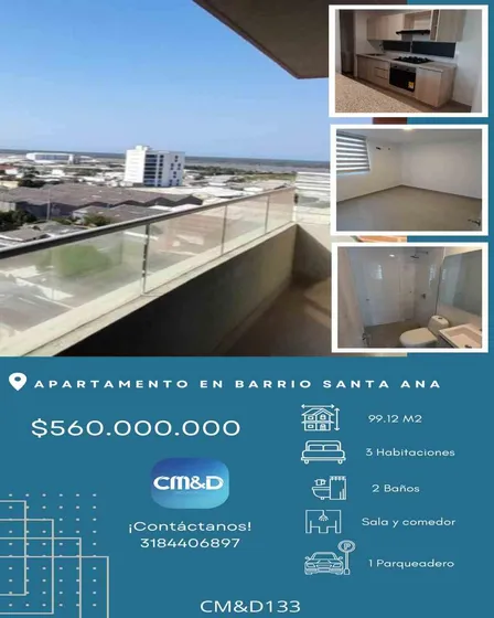 Amplio Y Hermoso Apartamento En Barrio Santa Ana  (cm&d133).