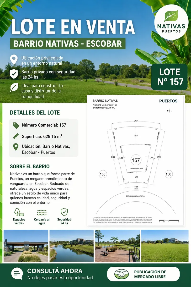 Hermoso Lote Y Orientacion, Nativas Mirando A La Reserva